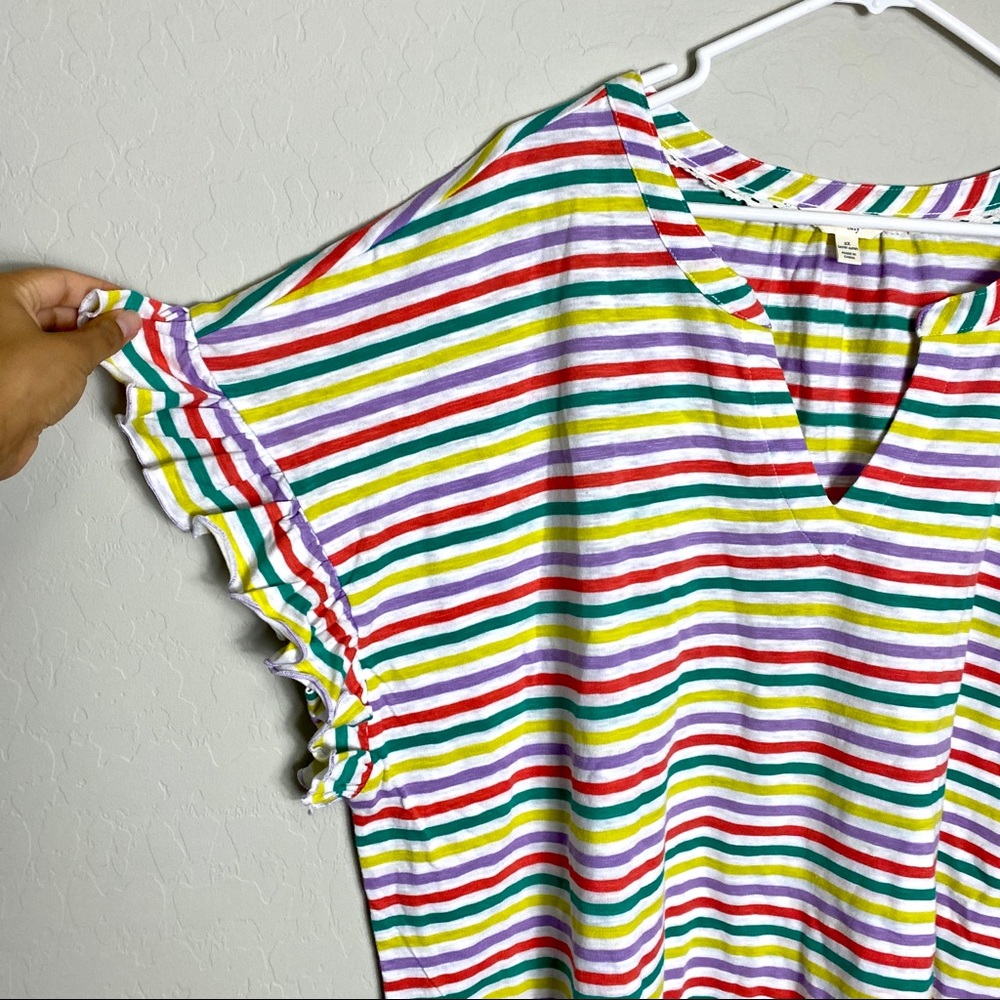 NWT Terra & Sky Size 2X Striped Top - Picture 2 of 8
